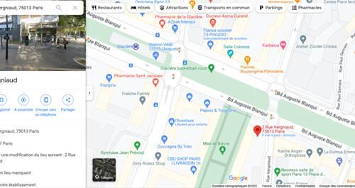 Location parking voiture citadine - Paris 13ème