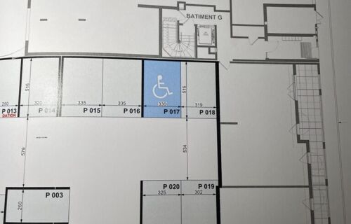 Location 3 places privées - Centre Drap 0340