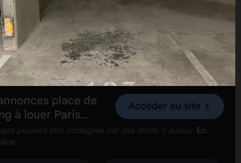 À louer une grande place de parking