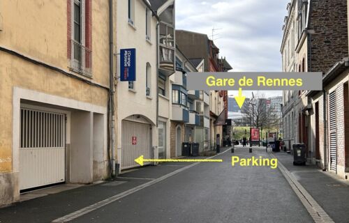 Parking sécurisé à 1' de la Gare de Rennes